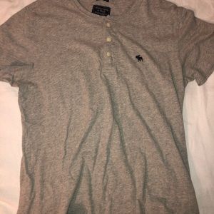 A&F Grey Henley Tee Shirt